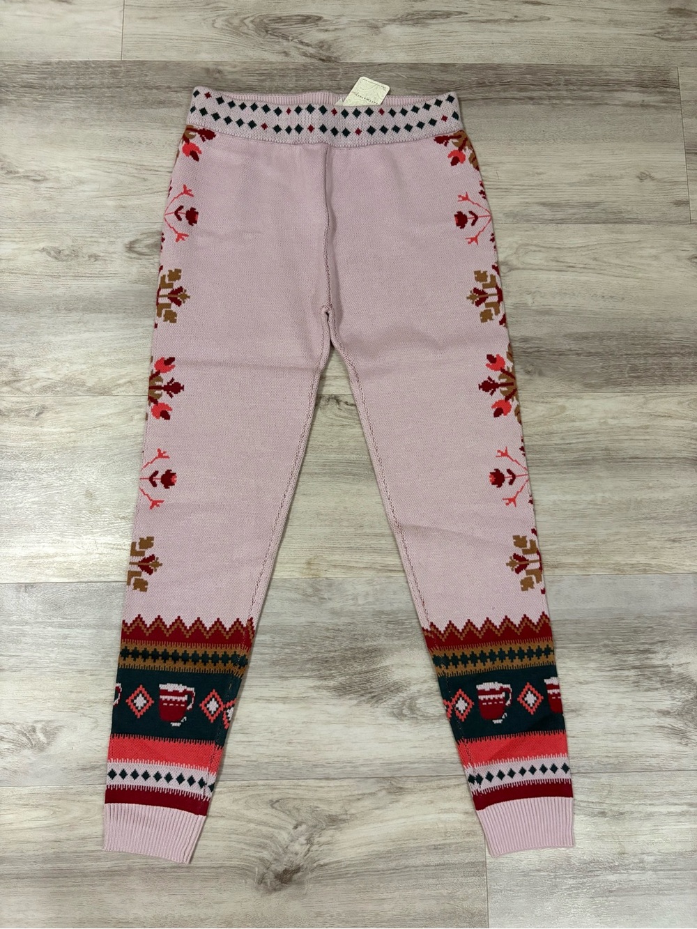 Free People Intimately FP Falala Leggings Pink Holiday Christmas NWT Small